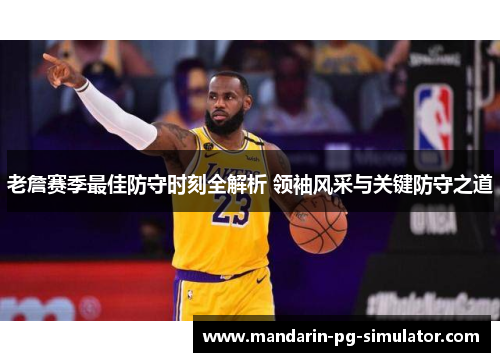 老詹赛季最佳防守时刻全解析 领袖风采与关键防守之道